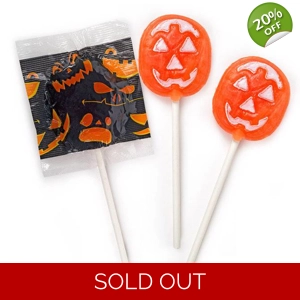 Charms Orange Pumpkin pops - Halloween Lollipops Candy Sweets